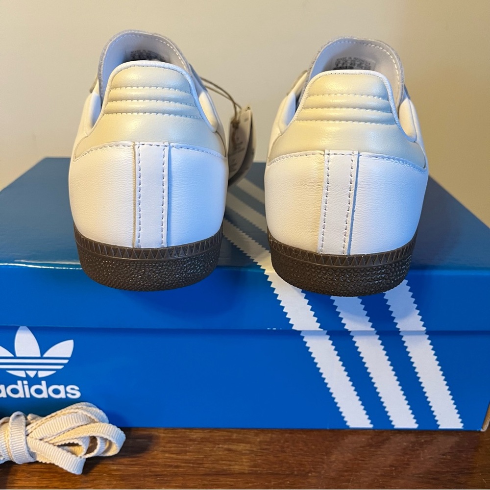 ADIDAS Women's White Tan Samba Shoes - Picture 7 of 9